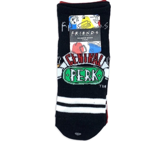 Friends Women's No Show Socks, 3-Pack, Size 4-10 - Picture 2 of 3